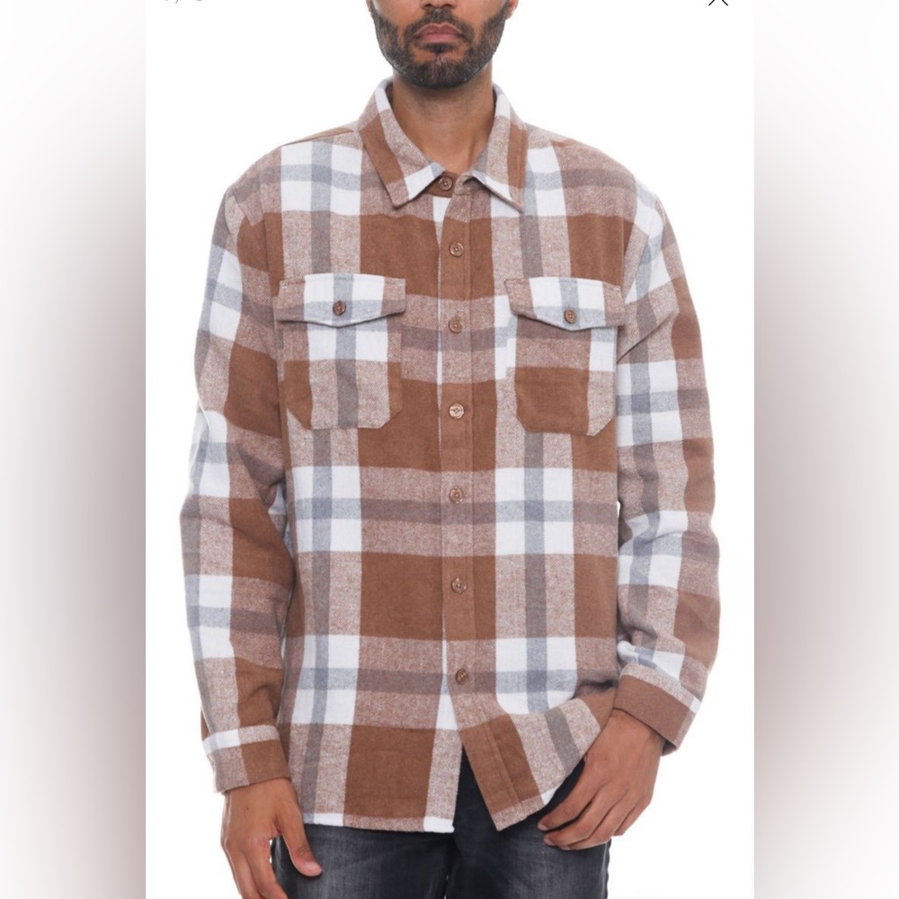 Woodridge Soft Flannel Shacket Men Multi Color regular fit size small NWT